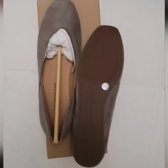 Lucky Brand Alba Flats Leather Titanium Hard Rock 7M - Picture 8 of 10